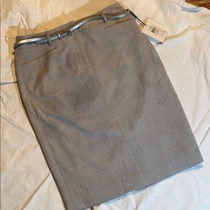 NWT Calvin Klein Gray Belted Skirt 2